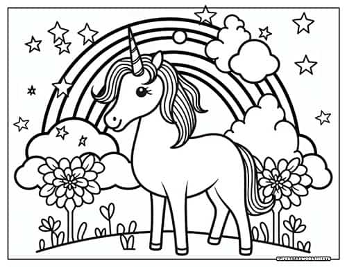 Unicorn coloring pages