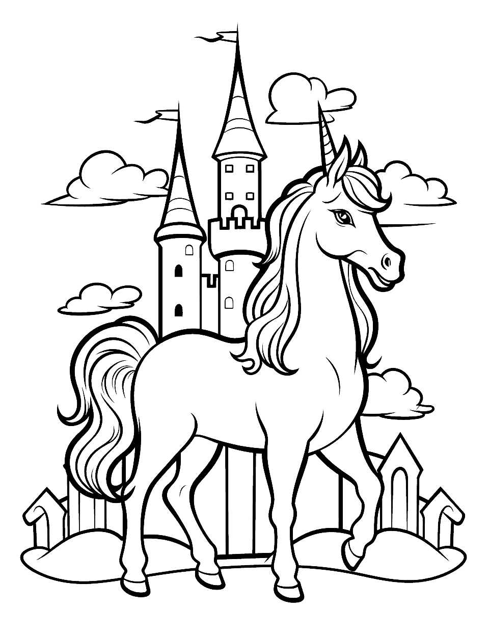 Unicorn coloring pages free printable sheets