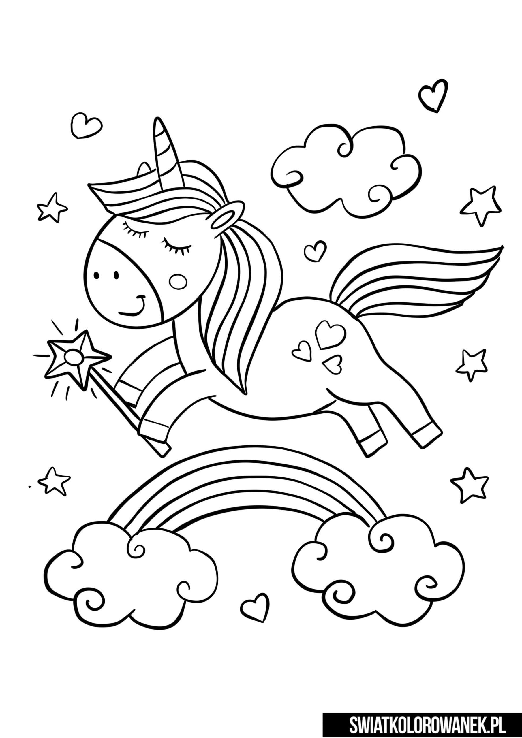 Unicorn coloring pages