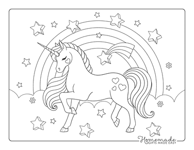 Magical unicorn coloring pages for kids adults