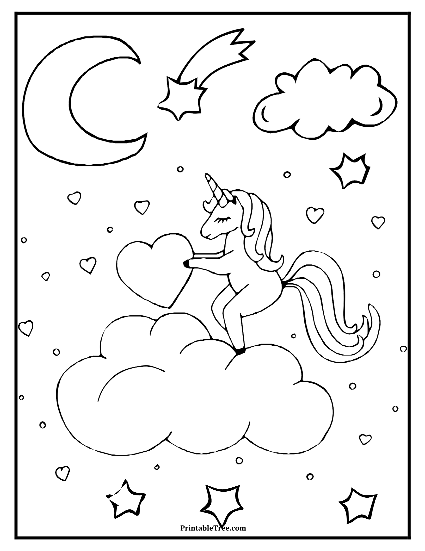 Free printable unicorn coloring pages pdf for kids and adults