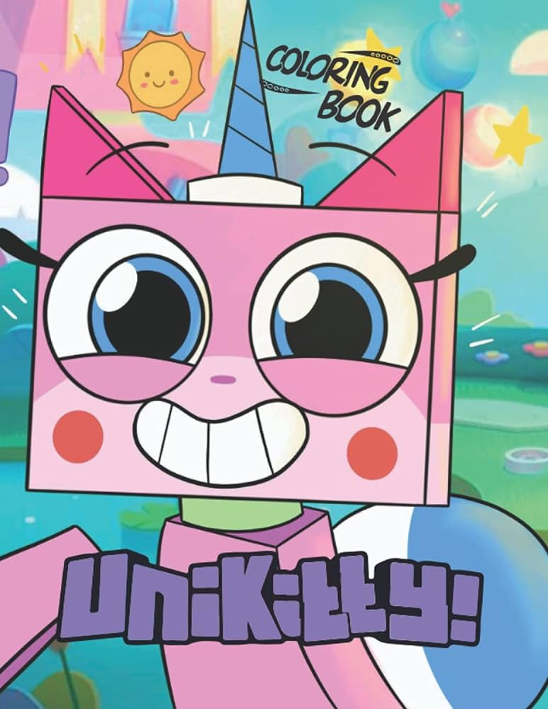 Unikitty colorg book super colorg book for kids and fans â giant great pages with premium quality images books