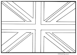 Union jack flag louring picture template