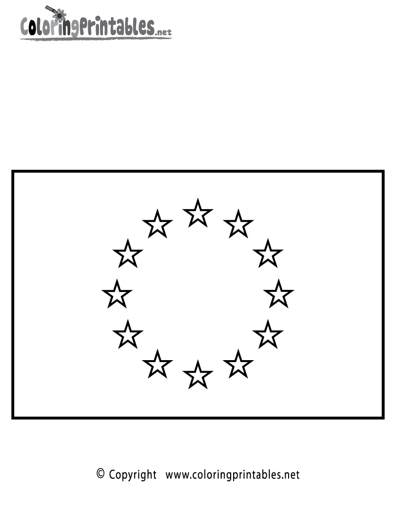 European union flag coloring page