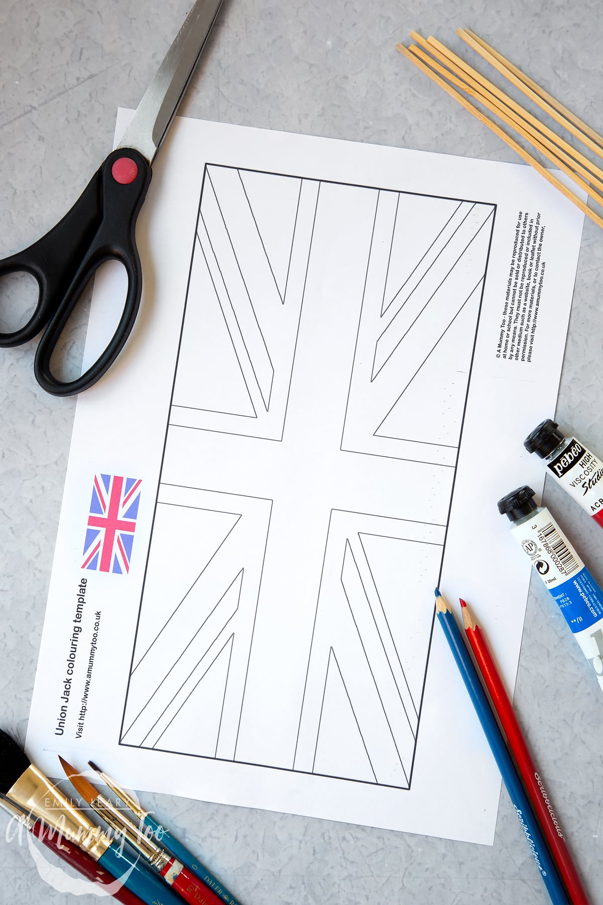 Union jack louring in template