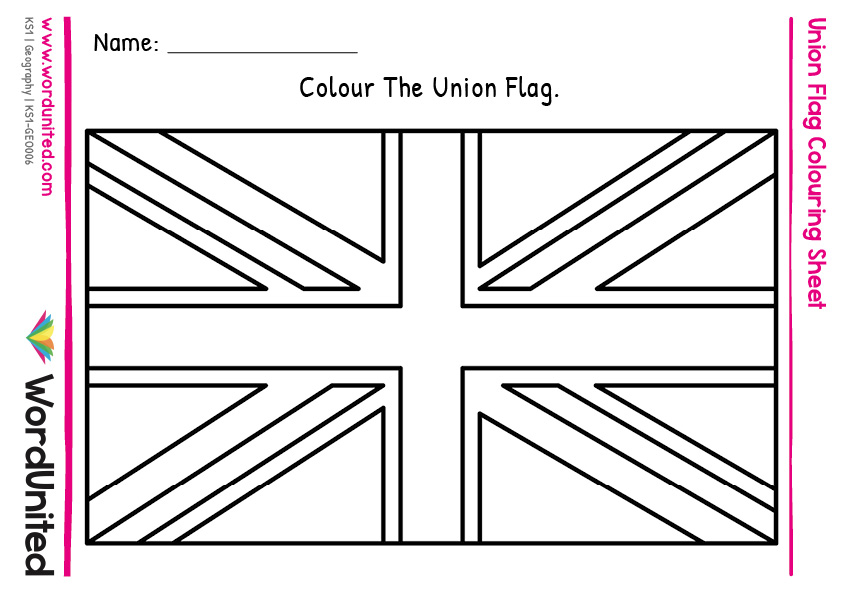 Union flag colouring sheet