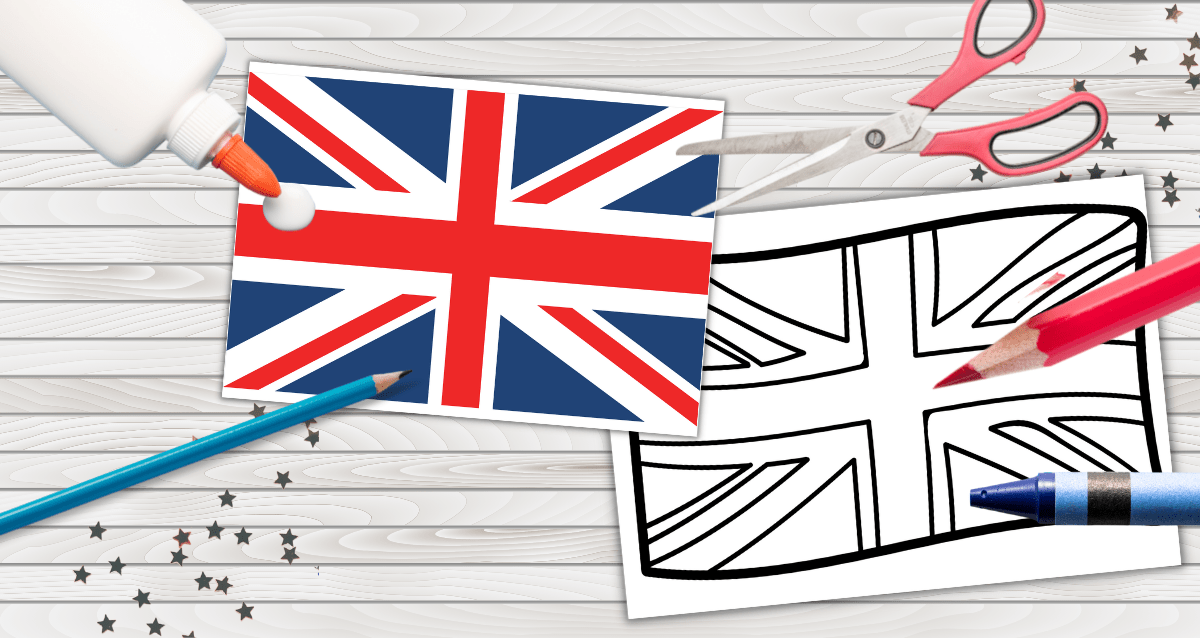 Free printable british flag louring pages