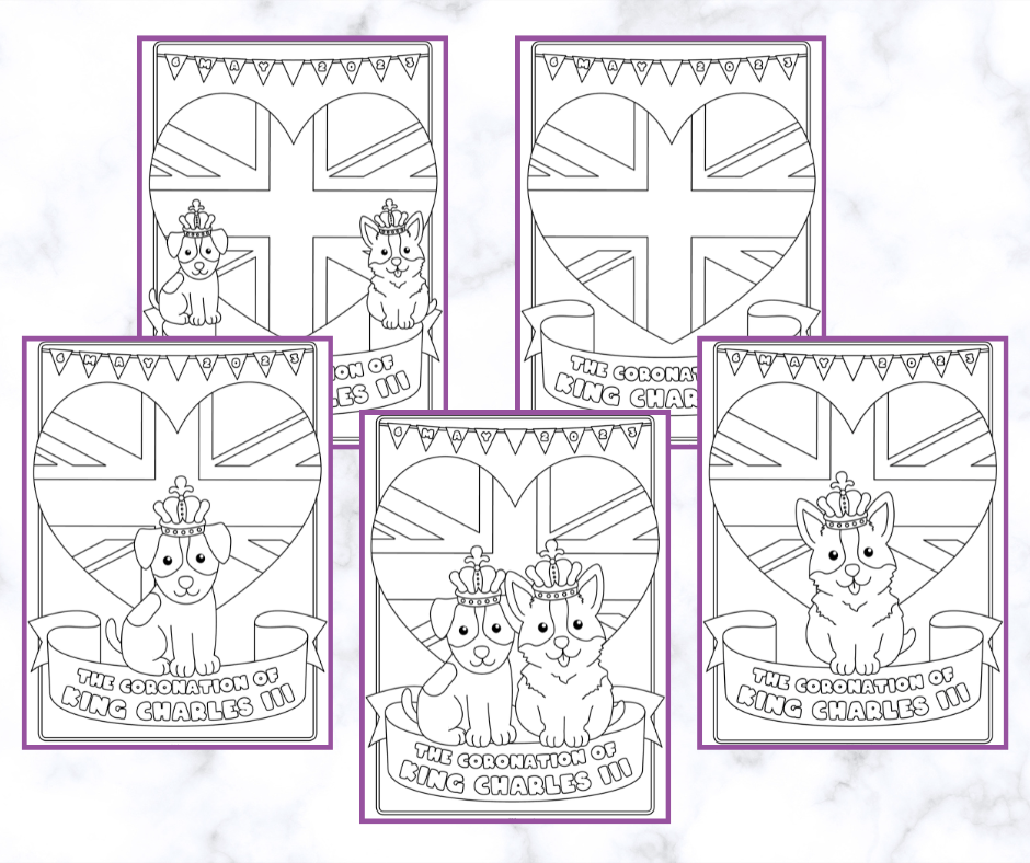 Free printable king charles iii coronation colouring pages