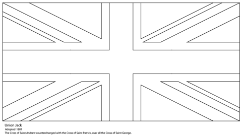 Union jack coloring page free printable coloring pages