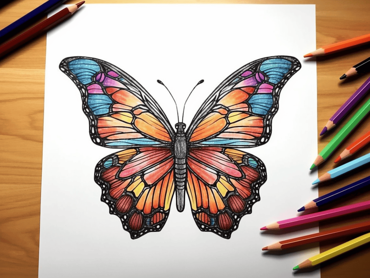 Butterfly coloring pages free printable sheets