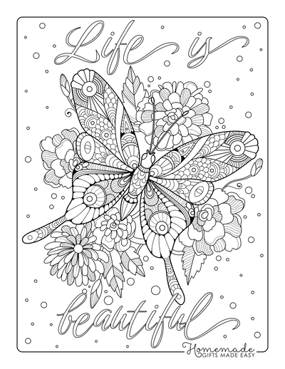 Free butterfly coloring pages for kids adults