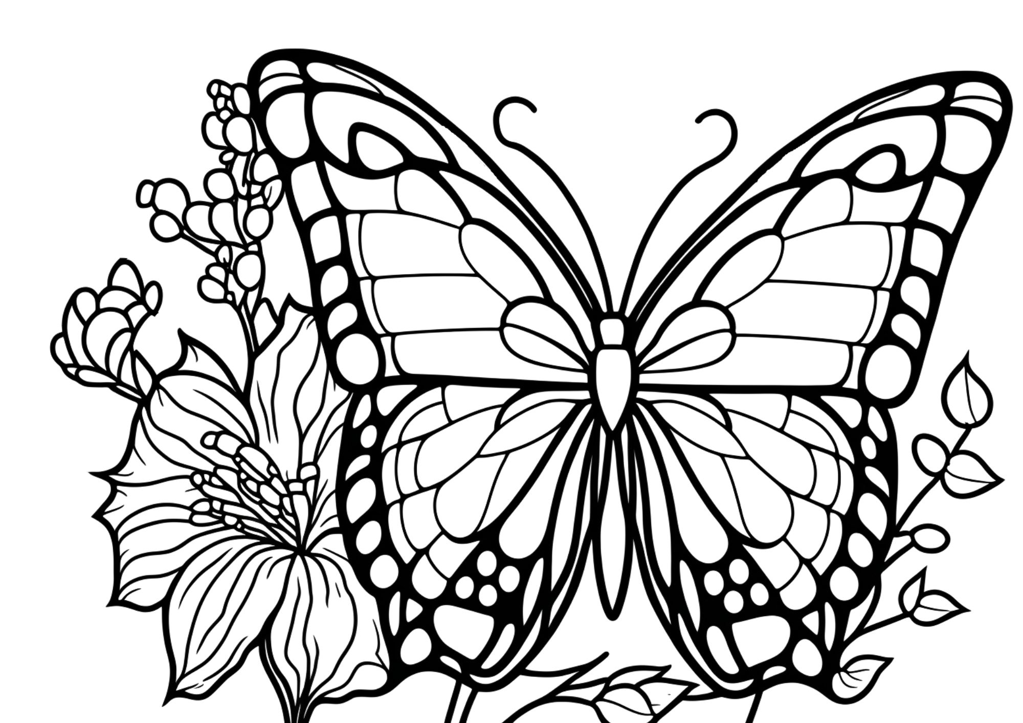 Unique butterfly coloring pages for adults and kids