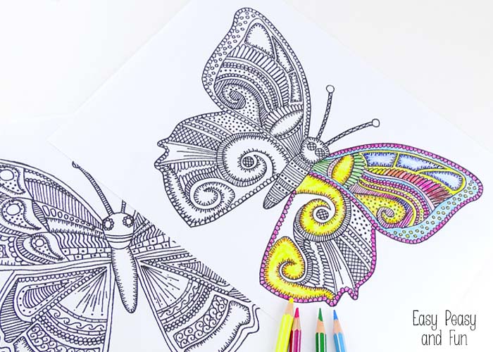 Butterfly coloring pages archives