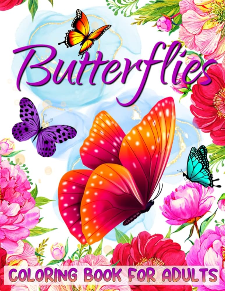 Butterflies coloring book for adults beautiful butterfly coloring pages for grown