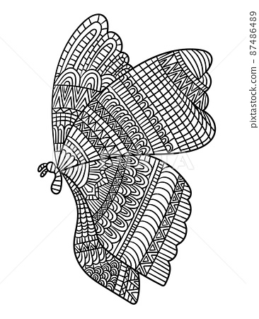 Butterfly mandala coloring pages for adults