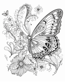 Butterfly coloring pages for kids and adults butterfly coloring book for kids