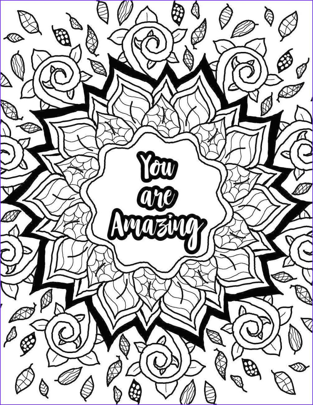 Free printable printable adult coloring pages quotes