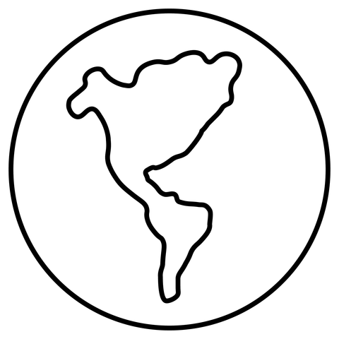 Globe showing americas emoji coloring page free printable coloring pages