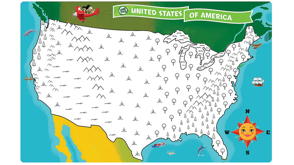 United states map coloring page