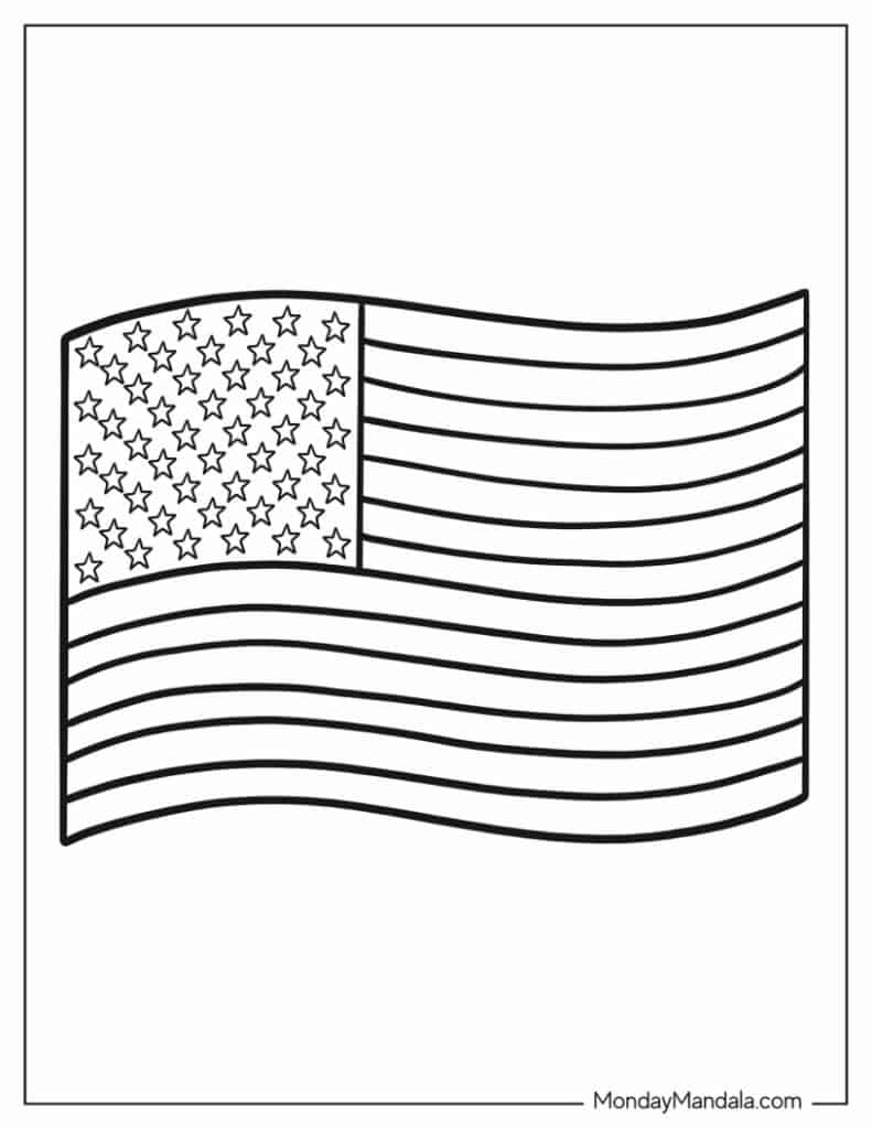 American flag coloring pages free pdf printables