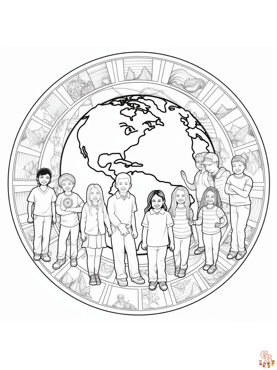 Printable unity day coloring pages free for kids and adults