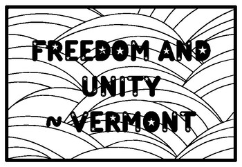 Freedom and unity vermont state motto activity constitution day coloring p