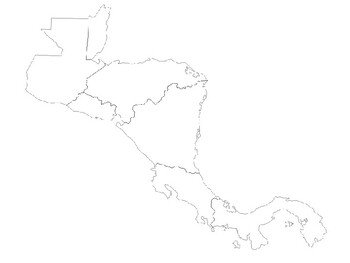 Central america blank map by stevens social studies tpt