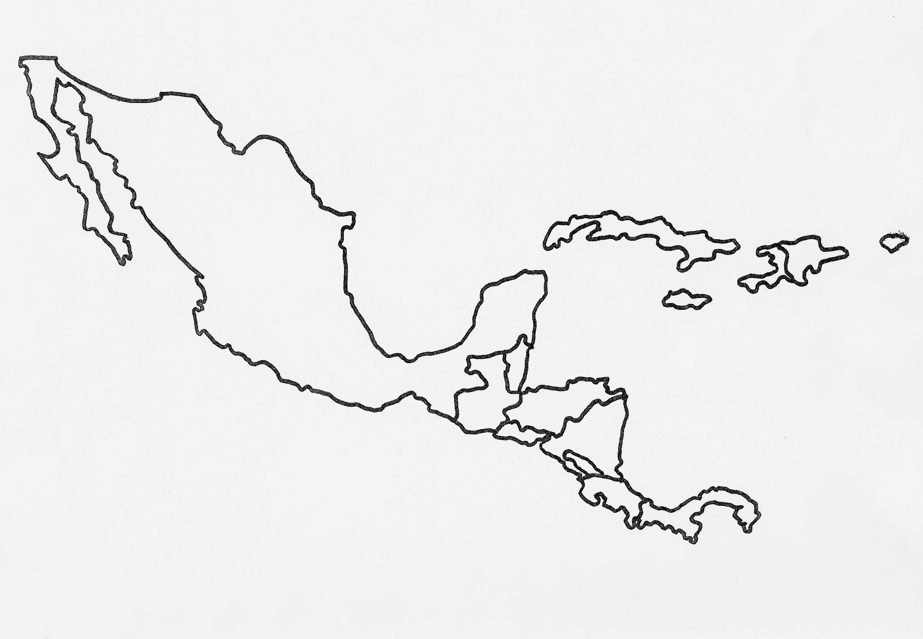 Blank map of central america in unlock more insights america outline central america map america map