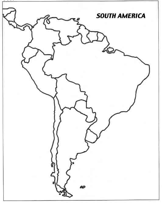 Blank map of s america south america map america map central america map