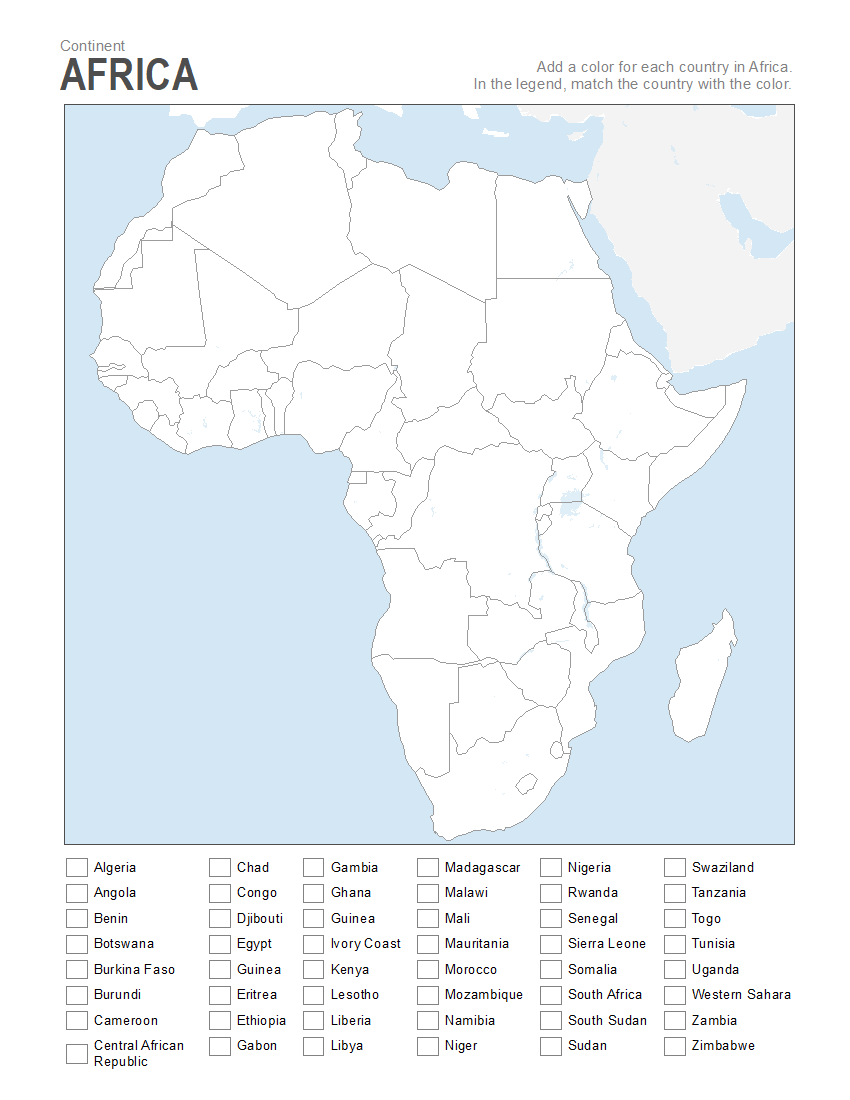 Printable blank maps for coloring