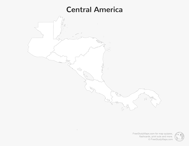 Central america map print out