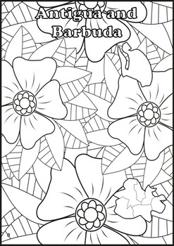 Coloring pages sheets north and central america countries map american countries