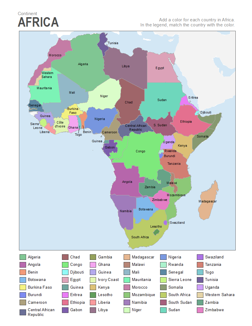 Printable blank maps for coloring