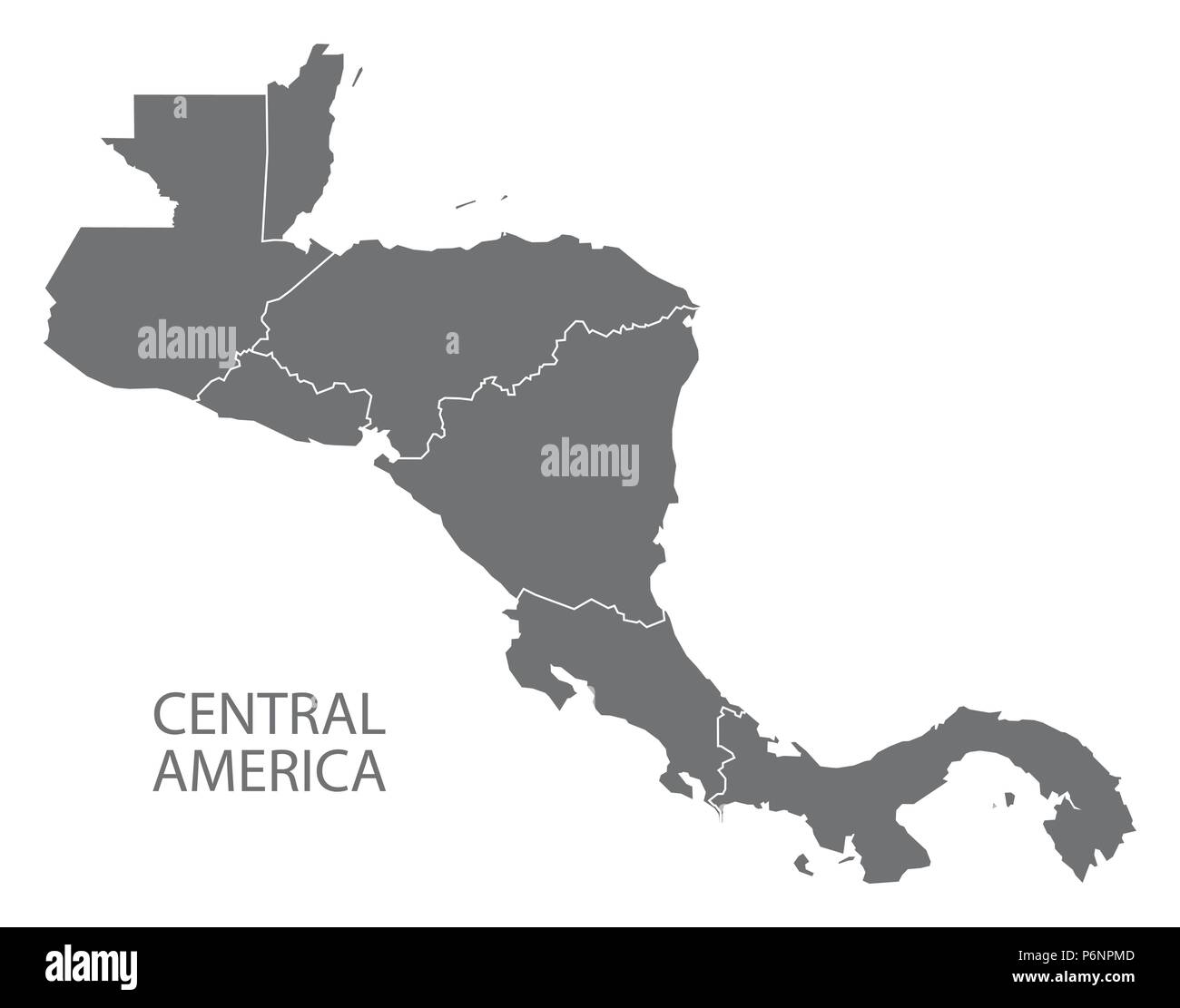 Central america map hi