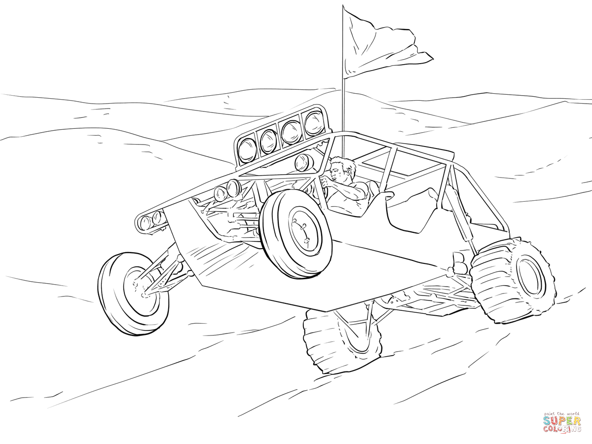 Dune buggy coloring page free printable coloring pages