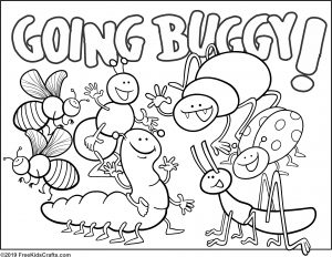 Buggy coloring pages and puzzles