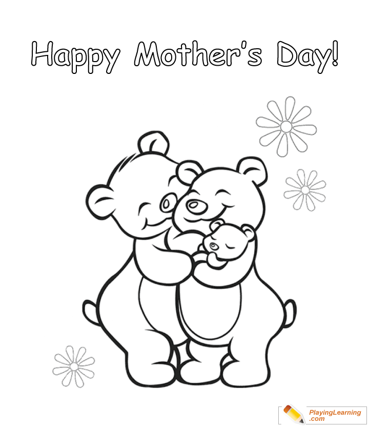 Mothers day coloring pages set of floral printable off