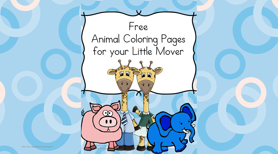 Animal coloring pages for little movers mrs karles sight and sound reading