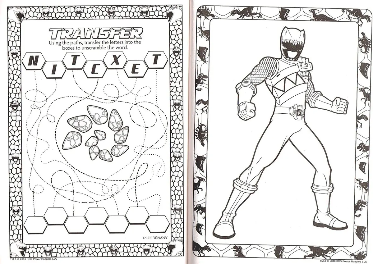 Power rangers dino charge jumbo coloring activity book