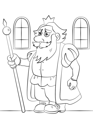 Cartoon king coloring page free printable coloring pages