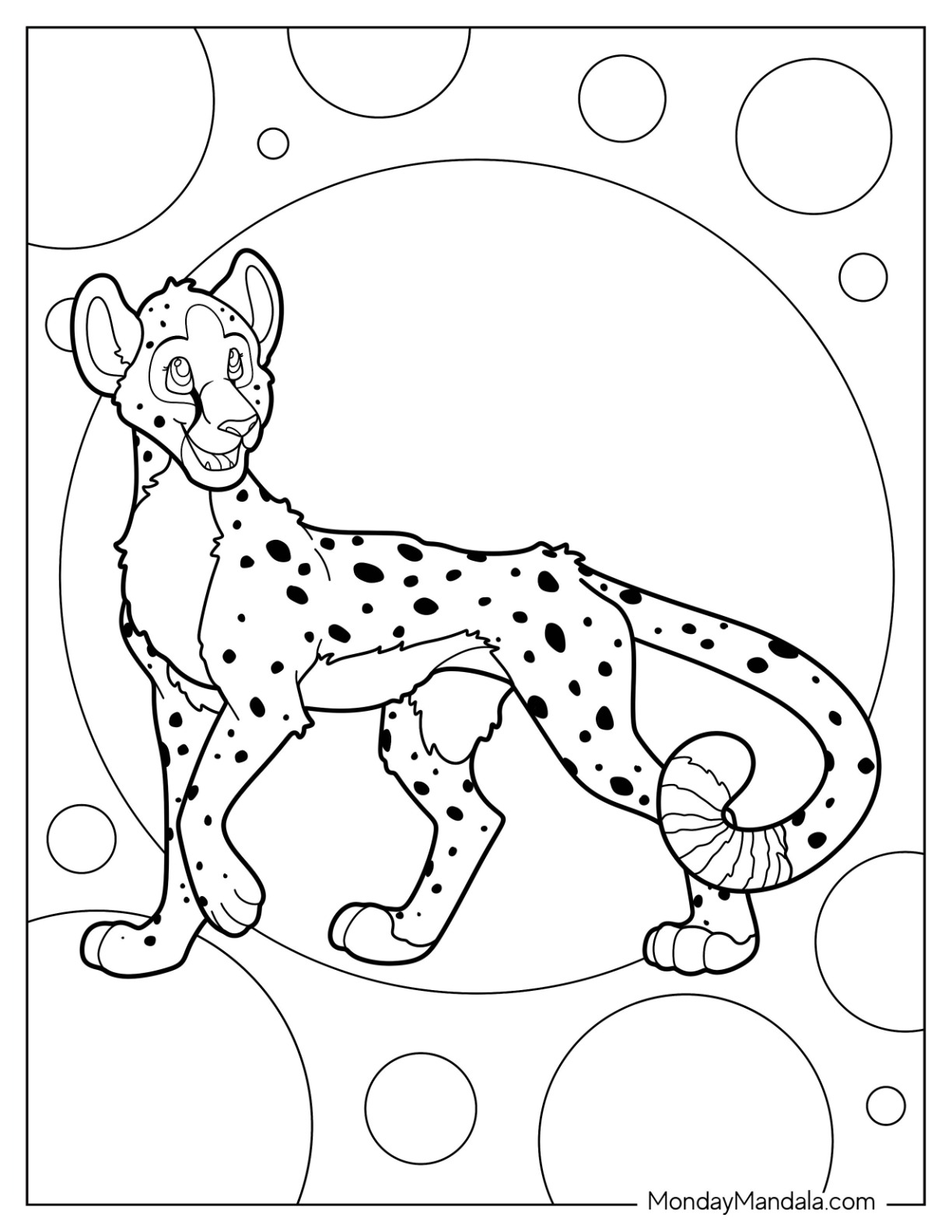 Cheetah coloring pages free pdf printables