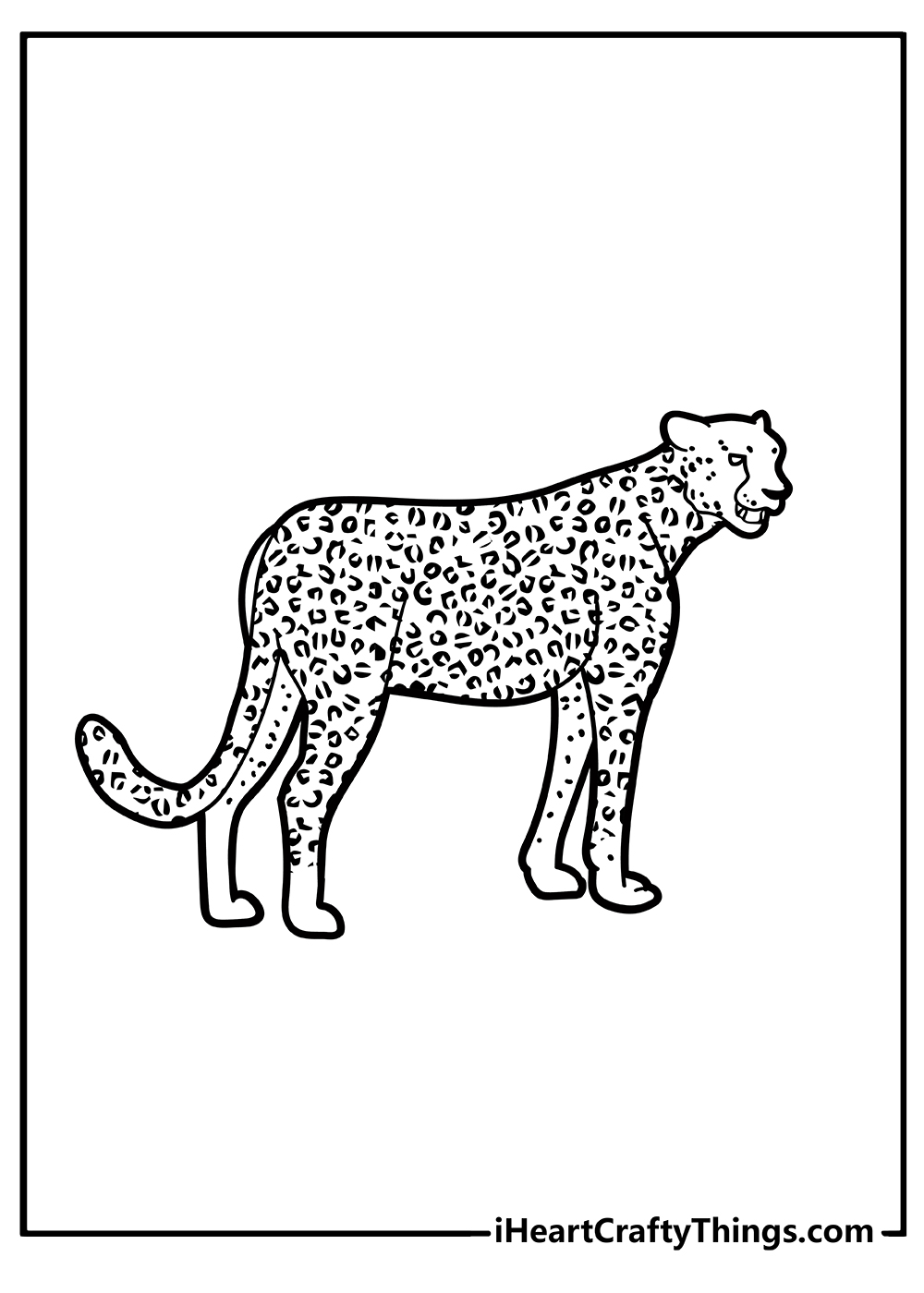 Cheetah coloring pages free printables