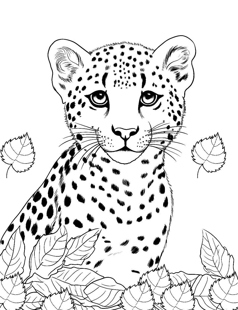 Cheetah coloring pages free printable sheets