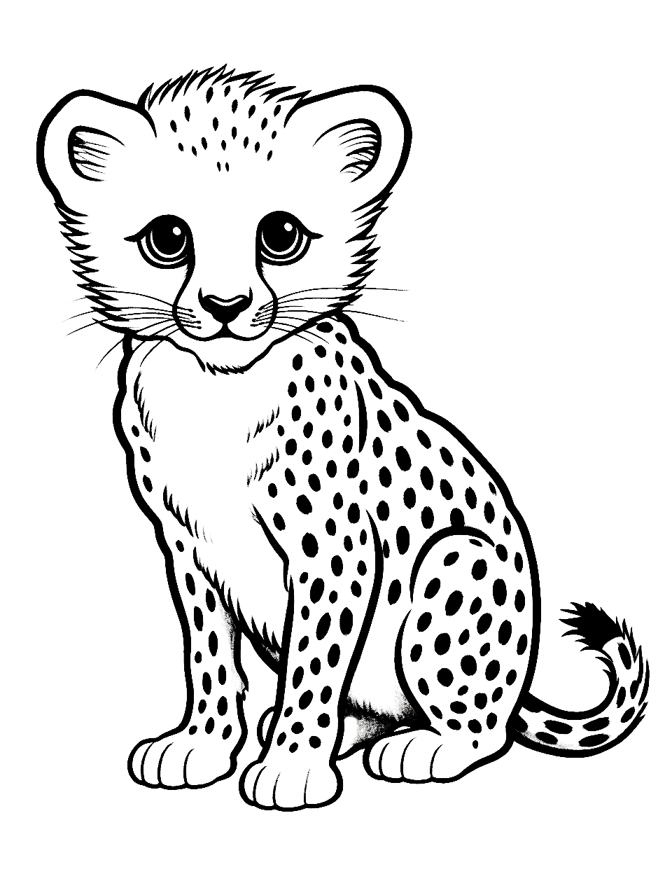 Cheetah coloring pages free printable sheets