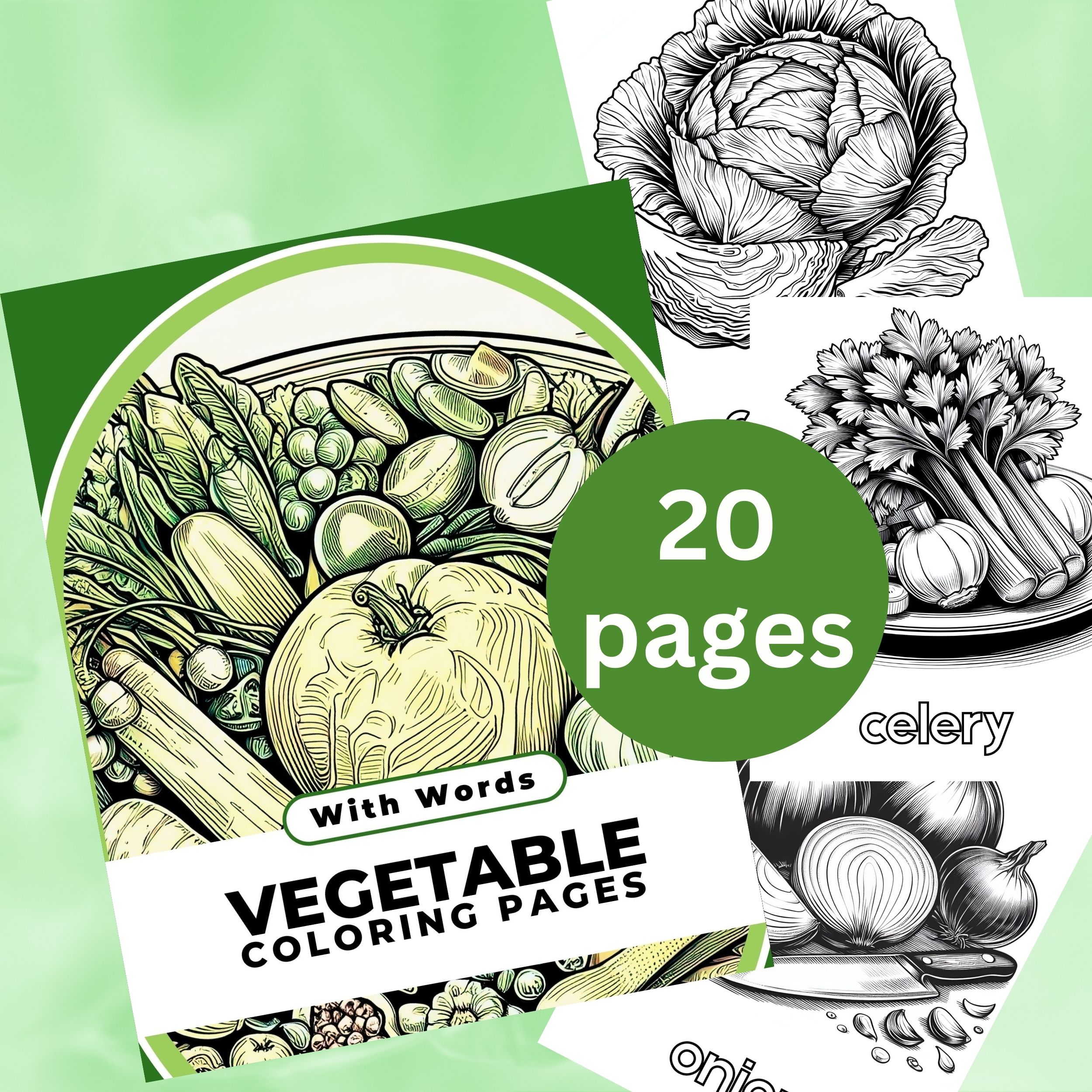 Vegetable coloring pages for kids and adults grayscale veggie coloring pages made by teachers