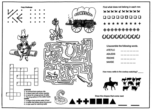 Free old west coloring pages