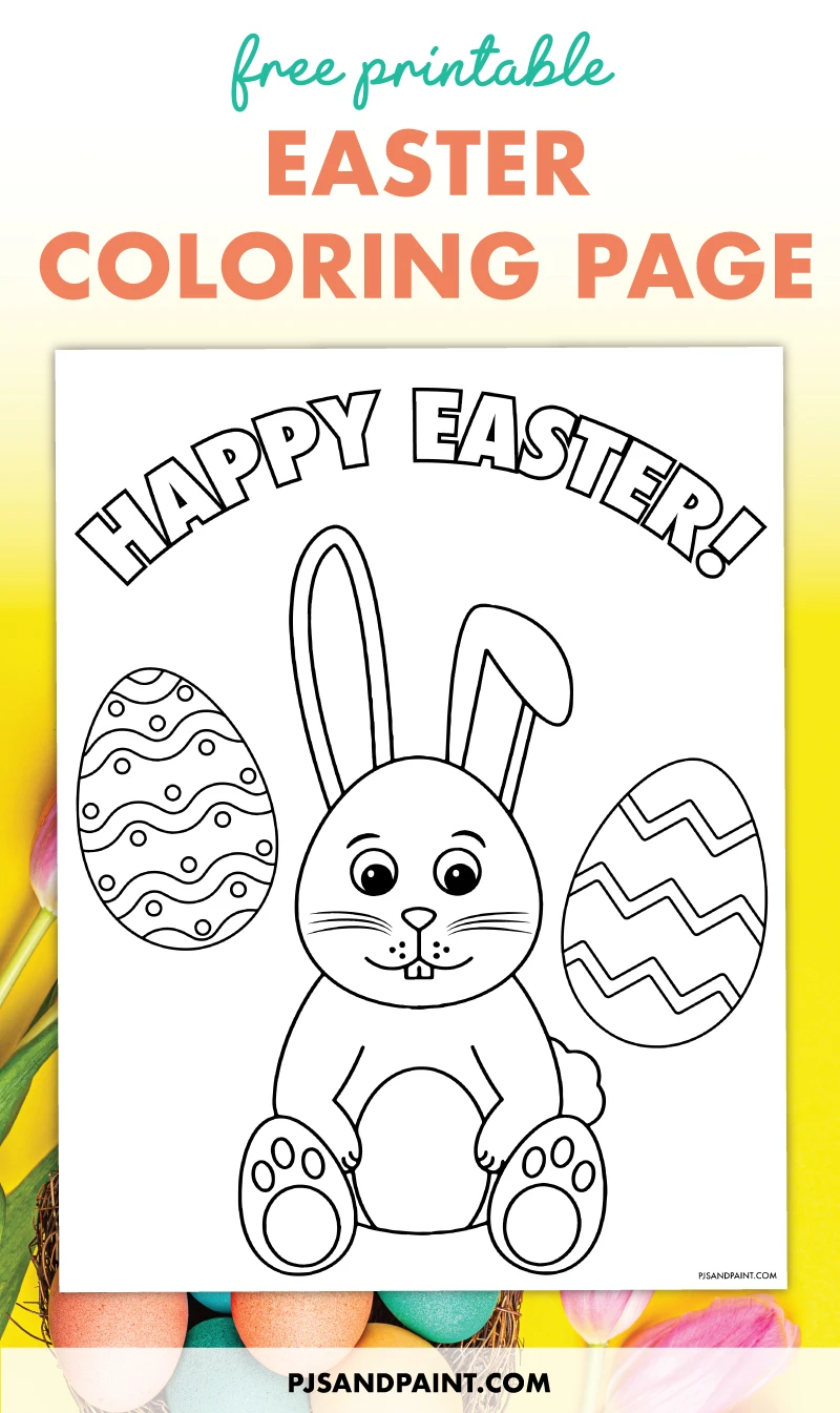 Free printable easter coloring page