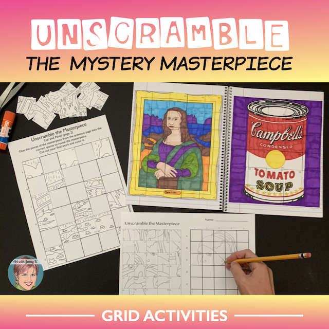 Great art history sub plan unscramble the mystery masterpiece