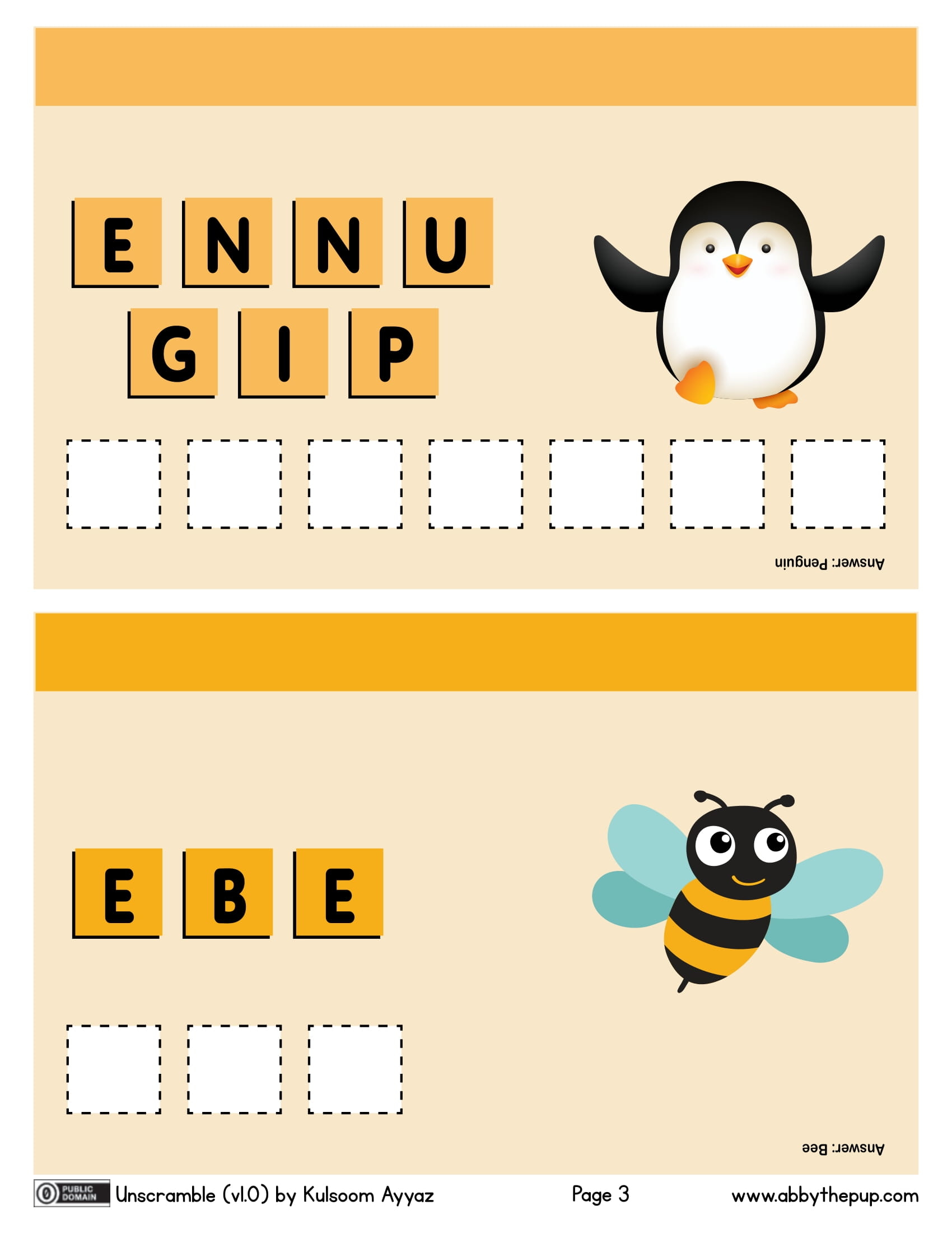 Unscramble the letters to spell a word free printable puzzle games