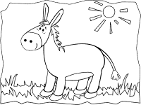 Donkeys coloring pages and printable activities